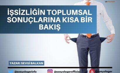 issizligin toplumsal sonuclari