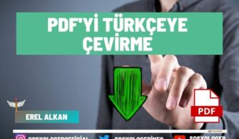 Pdf dosyasını türkçeye çevirme