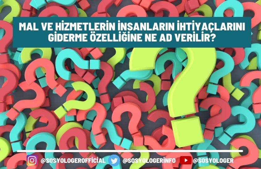 Mal ve Hizmetlerin İnsanların İhtiyaçlarını Giderme Özelliğine Ne Ad Verilir?
