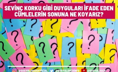 sevinc korku gibi duygulari ifade eden cumlelerin sonuna