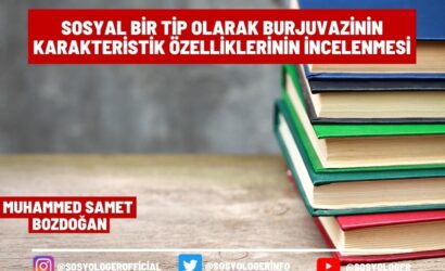 sosyal bir tip olarka burjuvazi